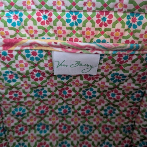 Vera Bradley Capri Melon Small Shoulder Bag Pink Paisley Quilted Tote Vintage - Picture 3 of 10